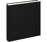 walther design album photo noir 30 x 30 cm lin, tissu FA-508-B