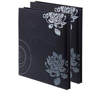Walther Design Album Photo Noir 400 Photos 10x15 cm Slip-in Album Double Pack, Grindy EA-201-BD