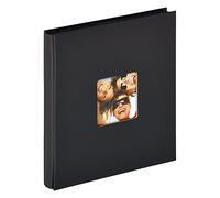 Walther Design Album photo noir 400 photos 10x15 cm stock album avec découpe de couverture, Fun EA-110-B