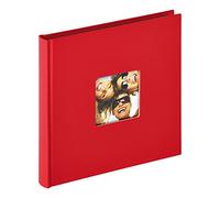 walther design Album Photo Rouge 18 x 18 cm avec découpe de Couverture, Fun FA-199-R