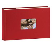 walther design Album Photo Rouge 200 Photos 10 x 15 cm Carnet de Notes avec découpe de Couverture, Fun ME-110-R