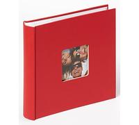 Walther Design Album photo rouge 200 photos 13 x 18 cm Carnet de notes avec découpe de couverture, Fun ME-116-R