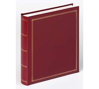 Walther Design Album Photo Rouge 200 Photos 13 x 18 cm Memo Book Simili Cuir avec gaufrage, Monza ME-139-R