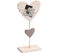 walther design Bella cadre à portrait, blanc, en forme de coeur avec pied, pour 1 photo VV499W