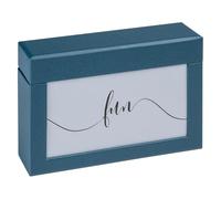 walther design Boîte de Rangement pour 100 Photos 10x15 cm, Boîte à Photos Fun, Bleu, FB-116-L
