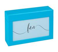 walther design Boîte de Rangement pour 100 Photos 10x15 cm, Boîte à Photos Fun, Bleu océan, FB-116-U