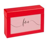 walther design Boîte de Rangement pour 100 Photos 10x15 cm, Boîte à Photos Fun, Rouge, FB-116-R