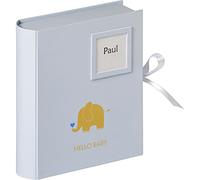 Walther Design Boîtes de rangement bleu 32 x 32 cm avec gaufrage Baby Animal FB-148-L