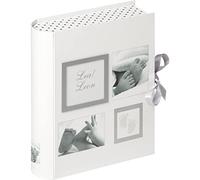 Walther Design Boîtes de rangement grises avec découpe poinçon et gaufrage, Baby Little Foot FB-173, Blanc