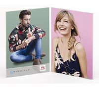 Walther Design Cadre Photo 10 x 15 cm Verre Artistique Cadre Double Portrait AD1015