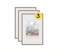 Walther Design Cadre photo acier 20 x 30 cm lot de 3, cadre plastique New Lifestyle KV030D3