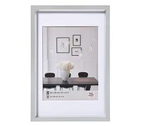 walther design Cadre Photo Argent 10,5 x 15 cm avec Passe-Partout, Cadre en Plastique Style Acier ES015S