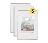 Walther Design Cadre photo argent 15 x 20 cm lot de 3, cadre plastique New Lifestyle KV520S3