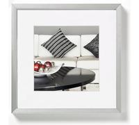 walther design Cadre Photo argenté 20 x 20 cm Aluminium avec Passe-Partout, Chair Cadre alu AJ220S