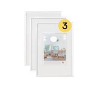 Walther Design Cadre photo blanc 15 x 20 cm lot de 3, cadre plastique New Lifestyle KV520W3