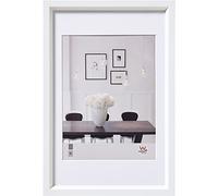 walther design Cadre Photo Blanc 30 x 40 cm avec Passe-Partout, Cadre en Plastique Style Acier ES040W