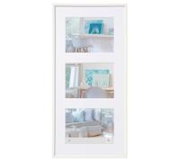 walther design Cadre Photo Blanc 3X 10x15 cm galerie avec Passe-Partout, Cadre Plastique New Lifestyle KV315W
