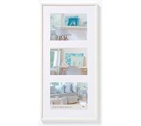 walther design Cadre Photo Blanc 3X 13x18 cm galerie avec Passe-Partout, Cadre Plastique New Lifestyle KV338W