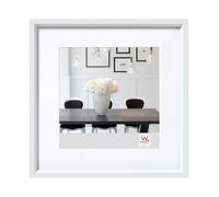 walther design Cadre photo walther design blanc 40 x 40 cm avec passe-partout, cadre en plastique Style acier ES440W