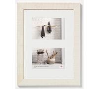 Walther Design Cadre Photo Blanc crème 2X 10x15 cm galerie avec Passe-Partout, Home Cadre en Bois HO215W