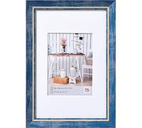 walther design Cadre photo walther design bleu 10 x 15 cm avec passe-partout, cadre chalet design EL015L