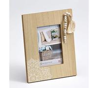walther design Cadre Photo Cadre en Bois Naturel 10 x 15 cm avec Bijoux en Perles, Naturalness RY015H