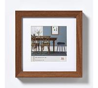 walther design Cadre Photo chêne foncé 20 x 20 cm avec Passe-Partout, Cadre en Bois Fiorito EF220P