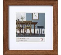 walther design Cadre Photo chêne foncé 40 x 40 cm avec Passe-Partout, Cadre en Bois Fiorito EF440P