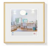 Walther Design Cadre photo doré 15 x 15 cm Nouveau Cadre en plastique Lifestyle KV150G, Or