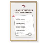 walther design Cadre Photo doré 21 x 29,7 cm (DIN A4) Nouveau Cadre en Plastique Lifestyle KV130G