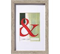 walther design Cadre Photo Gris 10 x 15 cm Verre véritable Stockholm Cadre en Bois EA015D