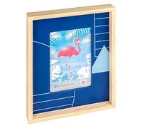 walther design Cadre Photo Naturel 10 x 15 cm Cadre en Bois avec Passe-Partout en Bois, Cadre Portrait géométrique RT015H