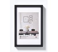 walther design Cadre Photo Noir 20 x 30 cm avec Passe-Partout, Cadre en Plastique Style Acier ES030B