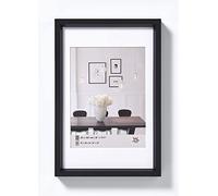 walther design Cadre Photo Noir 30 x 40 cm avec Passe-Partout, Cadre en Plastique Style Acier ES040B