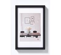 walther design Cadre Photo Noir 40 x 60 cm avec Passe-Partout, Cadre en Plastique Style Acier ES460B
