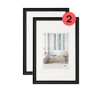 walther design Cadre photo walther design noir 40 x 60 cm double pack, cadre en plastique Trendstyle KP460BD