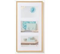 walther design Cadre Photo Or 3X 13x18 cm Galerie avec Passe-Partout, New Lifestyle Cadre Plastique KV338G