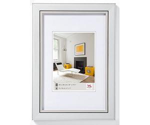 Walther Design Cadre Photo Walther Design Argent 13 x 18 cm avec Bord intérieur argenté Cadre Design Metro LO318S