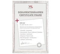 Walther Design Cadre Photo Walther Design Argent 21 x 29,7 cm (DIN A4) Cadre de Document Peppers Cadre en Bois BP130S