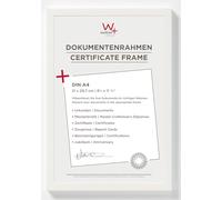 Walther Design Cadre Photo Walther Design Blanc Polaire 21 x 29,7 cm (DIN A4) Cadre Porte-Documents Peppers Cadre en Bois BP130V