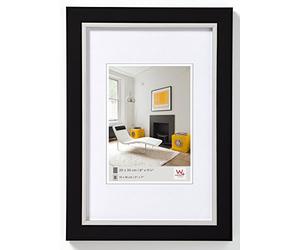 Walther Design Cadre Photo Walther Design Noir 13 x 18 cm avec Bord intérieur argenté Cadre Design Metro LO318B
