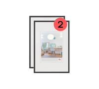 walther design Cadre photo walther design noir 20 x 30 cm double pack, cadre en plastique New Lifestyle KV030BD