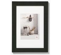 Walther Design Cadre photo Home HO430B – Noir 24 x 30 cm avec passe-partout, cadre en bois