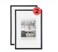 walther design Cadre photo walther design noir 30 x 45 cm double pack, cadre plastique Galeria KB045HD