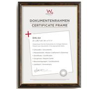 Walther Design Cadre Photo Walther Design Noyer 21 x 29,7 cm (DIN A4) avec Bord intérieur doré, Cadre Design Smell JD130N