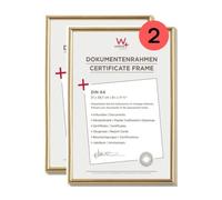 walther design Cadre photo walther design or 21 x 29,7 cm (DIN A4) double pack, cadre plastique Galeria KG130HD