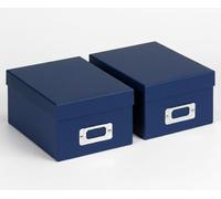 walther design FB-115-LD Lot de 2 boîtes de rangement bleues