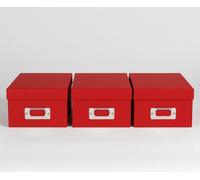 walther design FB-115-R3 Fun Lot De 3 Boîtes De Rangement, Rouges