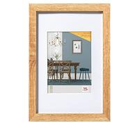 walther design Fiorito EFX060E Cadre Photo en Bois avec Verre Synthétique et Passe-Partout, 50 x 60 cm, Chêne Clair