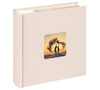 walther design Fun ME-110-W Album Photo Mémo à Pochettes avec Couverture à Fenêtre, Chamois, pour 200 Photos au Format 10 x 15 cm